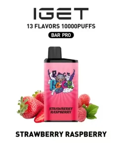 Strawberry Raspberry IGET Bar Pro 10000 Puffs