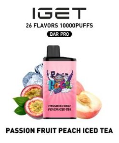 Passion Fruit Peach Iced Tea – IGET BAR PRO 10K